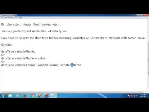 Java For Selenium Part 3 Java Data Types Java Modifiers Java Variables
