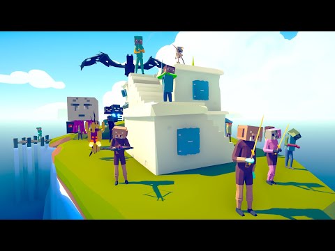 MINECRAFT FACTION BATTLE ROYALE FROM THE SMALL ISLAND ⛏🧱⛏ | Totally Accurate Battle Simulator TABS