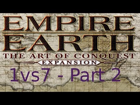 Empire Earth AOC: 1vs7 hard bots [Highlands][Pre-historic start] [Part 2/2]
