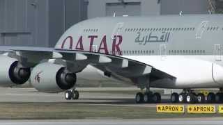 preview picture of video 'First QATAR Airways A380-861 F-WWST, MSN 137 in Final Painting Design'