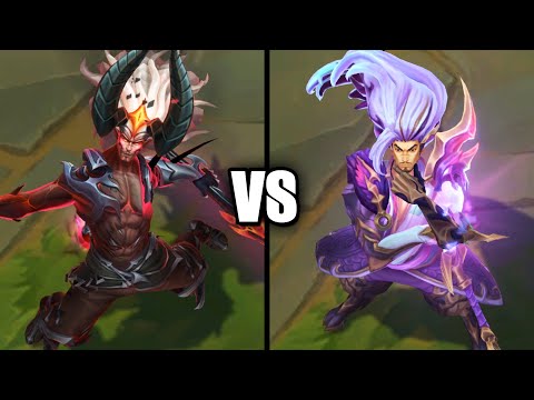 Genesis Nightbringer Yasuo vs Dream Dragon Yasuo Skins Comparison (League of Legends)