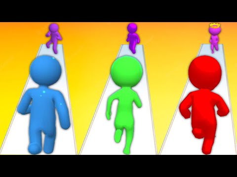 GIANT RUSH vs COLOR RACE 3D vs SIZE UP - Triple Stickman Game