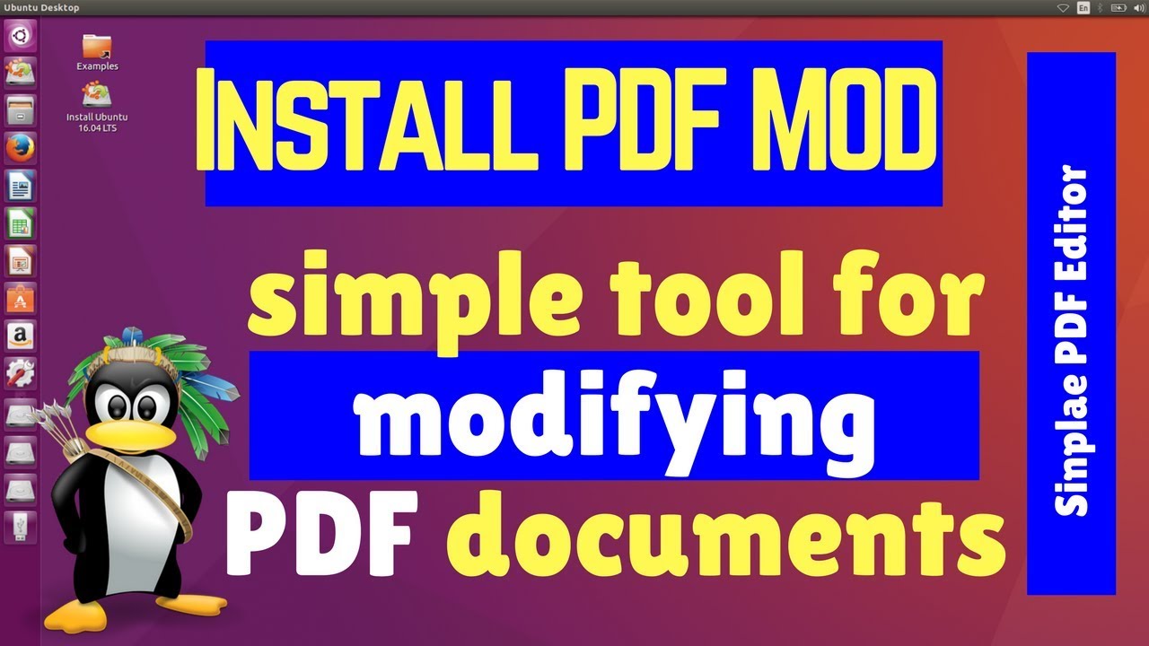 How to Install PDF Mod in Ubuntu. Modify PDF Document