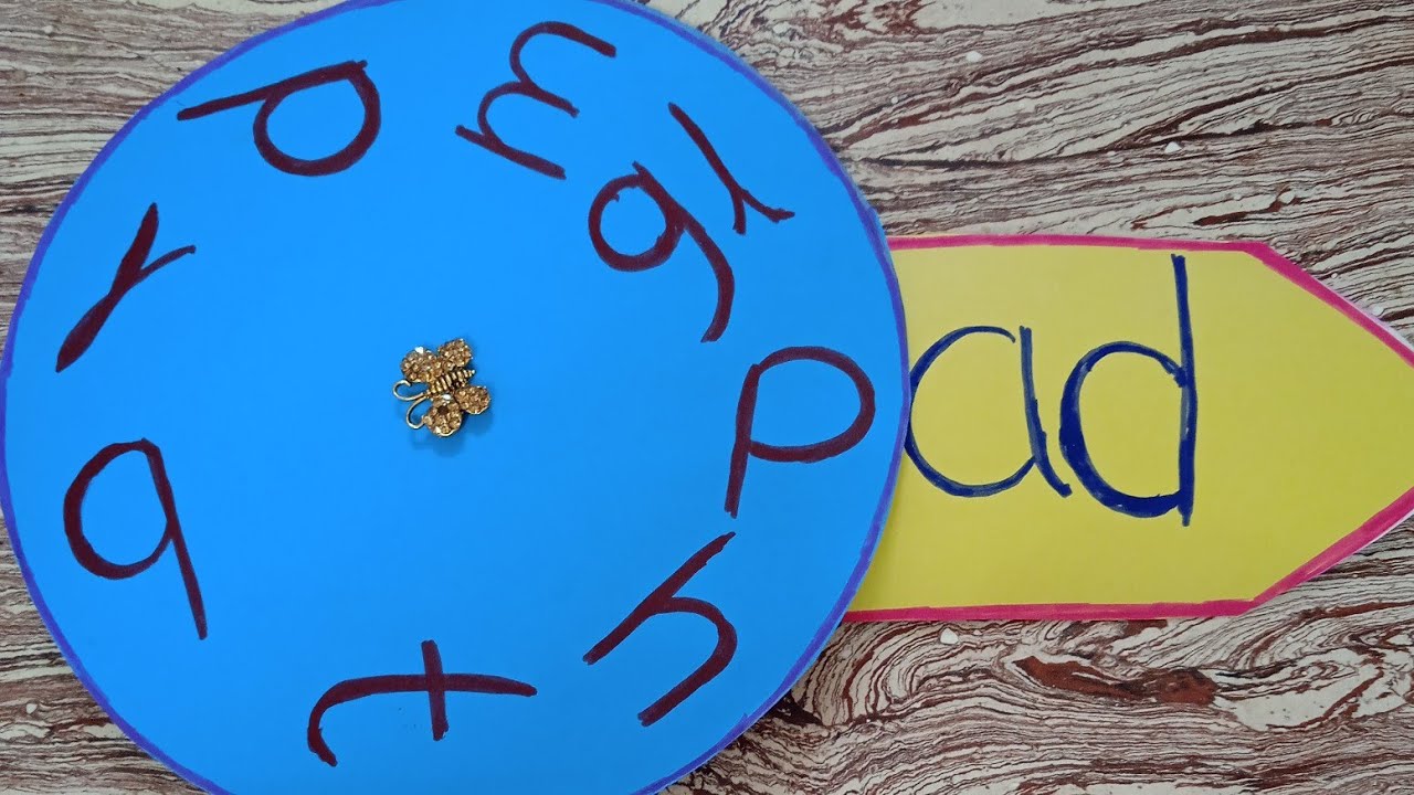 DIY letters sound Blending Wheel to teach kids cvc words.