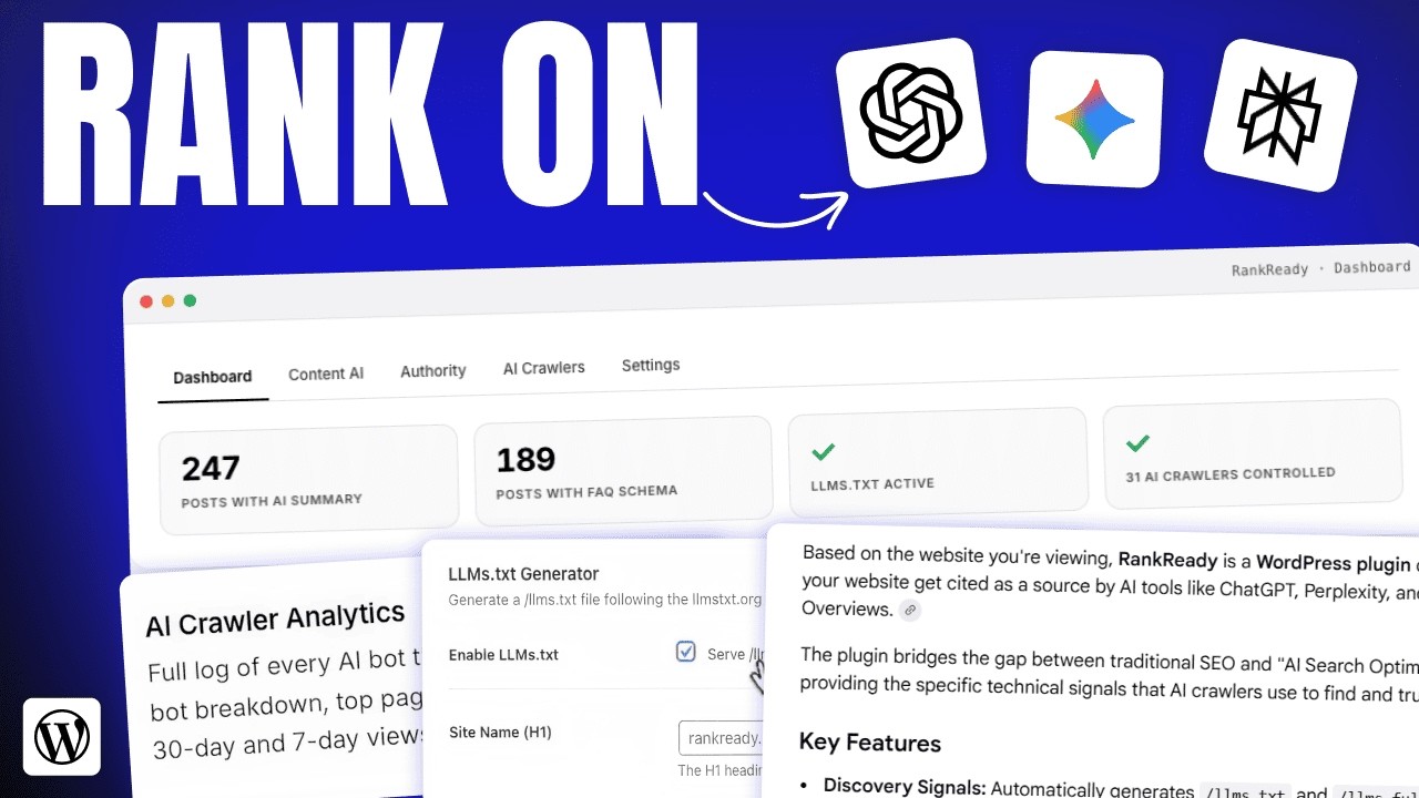 Watch the RankReady walkthrough on YouTube