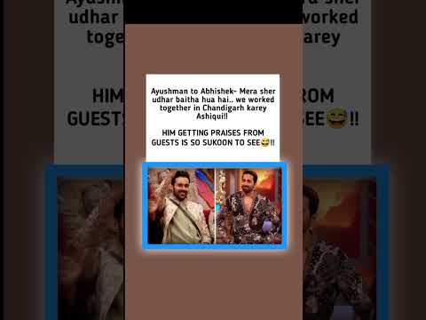 Such a sweet greeting from Ayushman Khurana🔥 #biggboss19 #abhishekbajaj #ayushmankhurana #biggboss