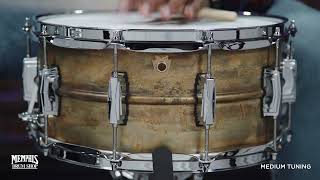 Video thumbnail for Ludwig 14x6.5 Raw Brass Phonic Snare Drum (LB464R) by Memphis Drum Shop