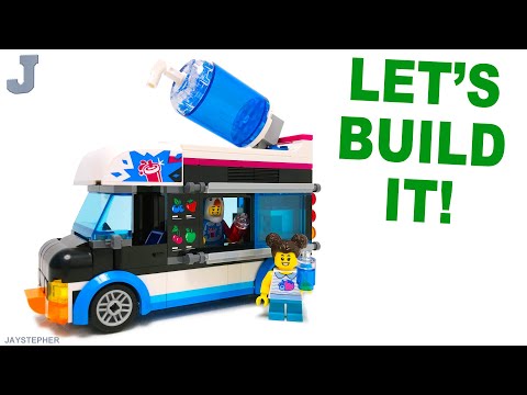 LEGO City 2023 Penguin Slushy Van 60384 Complete Build