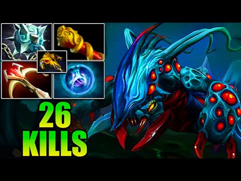 Weaver Dota 2 Gameplay Guide Offlane Carry Build Safelane With 26 Kills Patch - 7.33