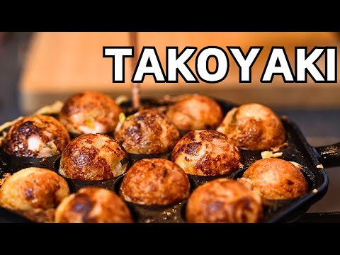 How to Make Authentic TAKOYAKI (Octopus Balls) at Home - Gooey Inside, Crispy Outside Delight !!