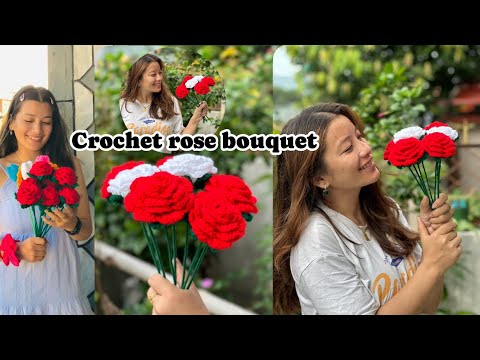 How to crochet an Easy rose|step by step & beginner tutorial |crochet flowers 🌺