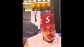 Chris Brown stick out tongue on a big screen 😁😍