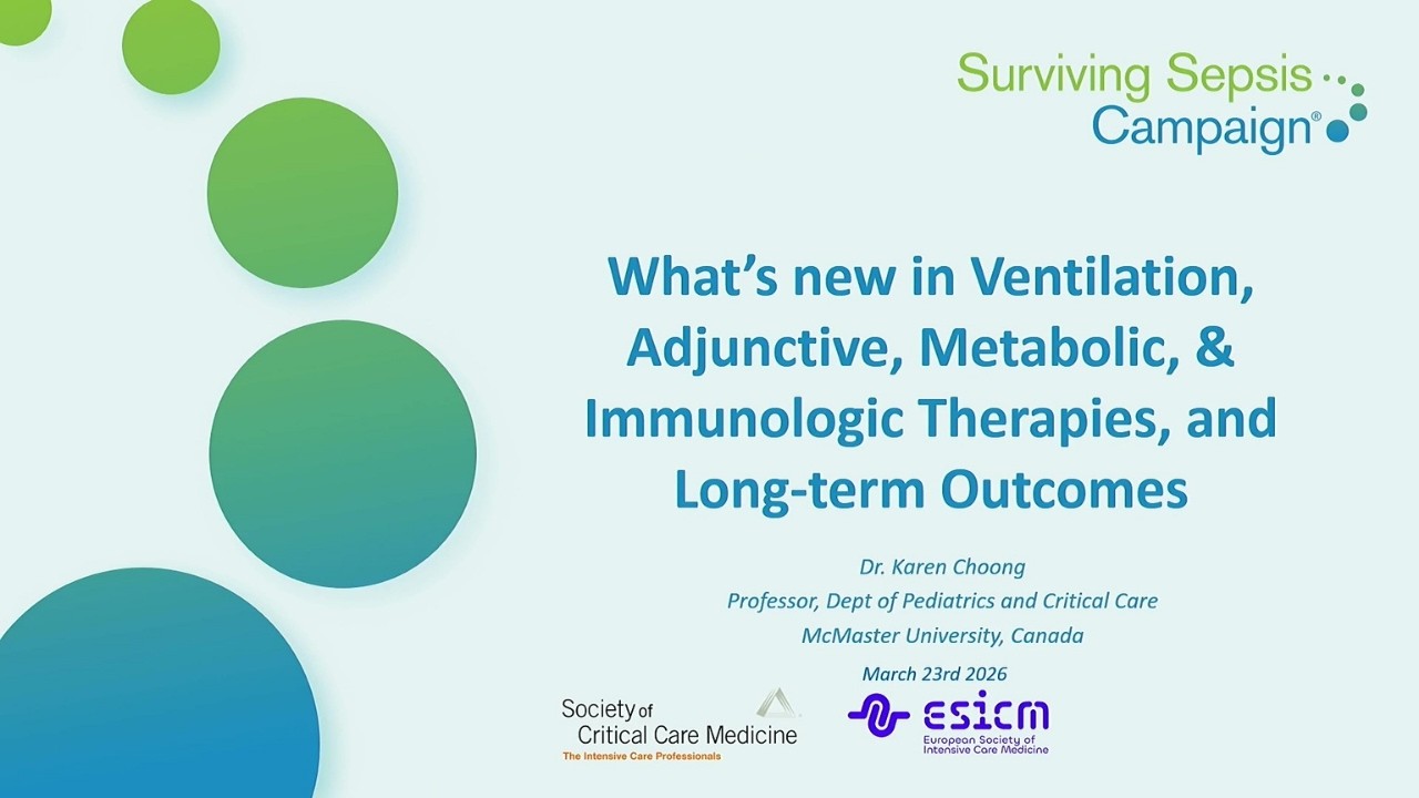 Surviving Sepsis Campaign Guidelines for Management of Sepsis and Septic Shock in Children 2026