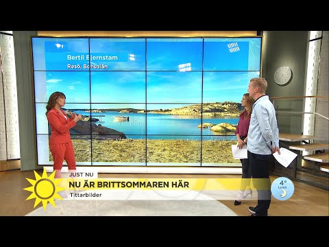 "Det blir brittsommar senare i veckan med upp till 20 grader" - Nyhetsmorgon (TV4)