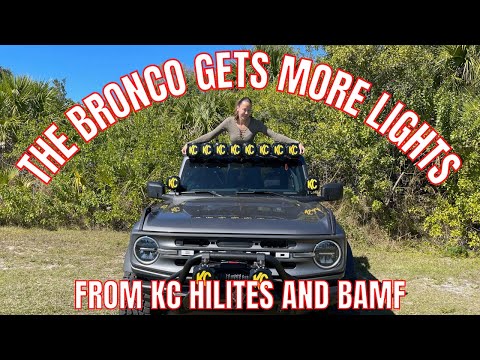 OUR BRONCO GETS A 50\" KC PRO6 LIGHT BAR WITH THE HELP OF SOME BAMF BRACKETS.