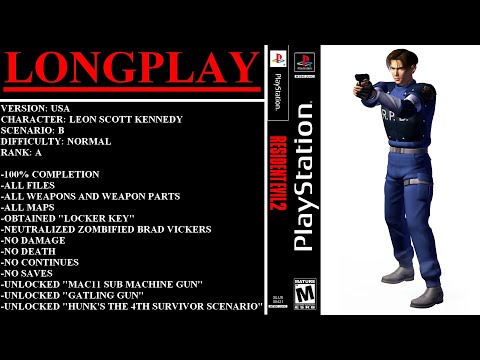 Resident Evil 2 [USA] (PlayStation) - (Longplay - Leon S. Kennedy | Scenario B | Normal Difficulty)