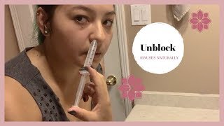 How to unblock sinus naturally / Sinus rinse / Instant relief blocked stuffy nose / Allergies relief