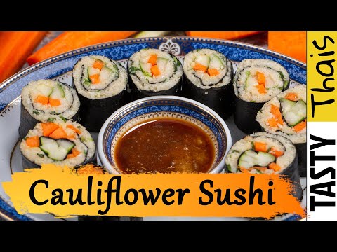 Low Carb Sushi Without Rice - Cauliflower Rice Sushi - Low Carb & Keto Friendly