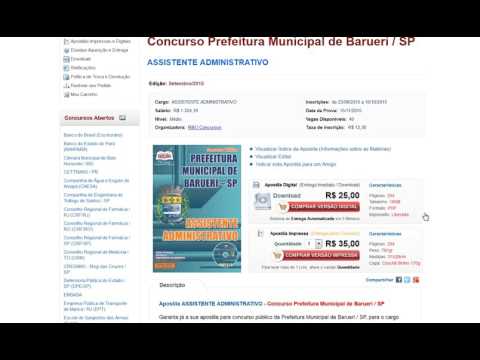 Concurso Prefeitura Municipal de Barueri / SP ASSISTENTE ADMINISTRATIVO