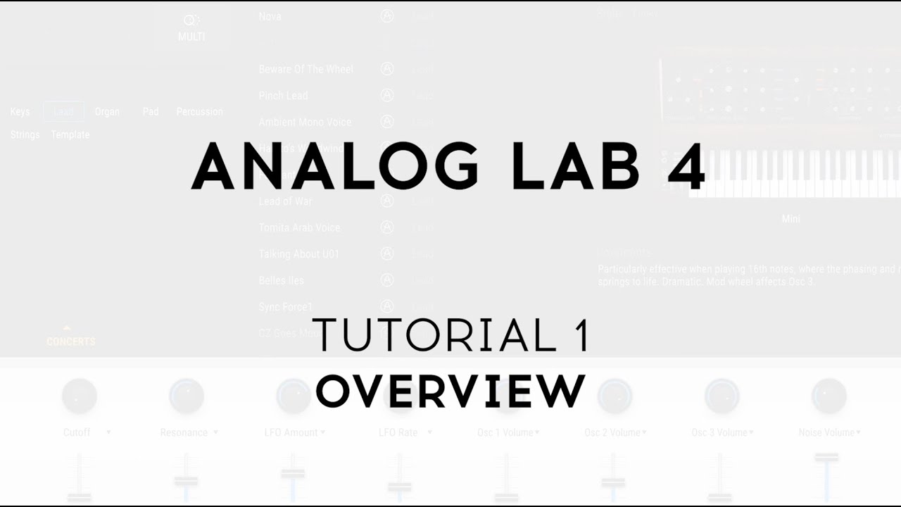 Tutorials | Analog Lab 4 - Overview
