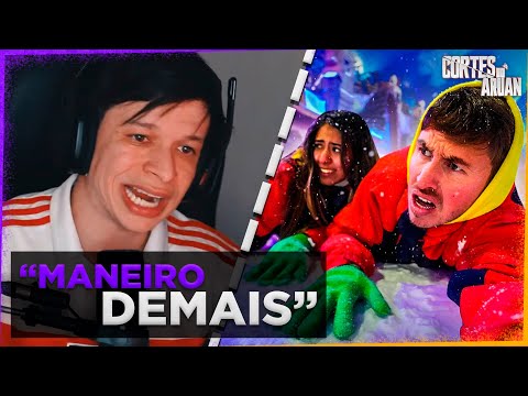ARUAN REAGE A TENTAMOS SOBREVIVER NA NEVE POR UM DIA (RENAN FIORINI) - Cortes do Aruan