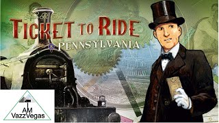 Ticket To Ride PS4 XBOX Console Gameplay on the Pennsylvania Map vs AI Quick Game