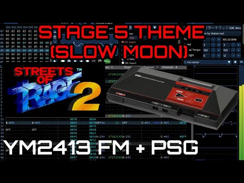 [Furnace] Streets of Rage 2 Stage 5 Theme Master System FM + PSG Remix (Slow Moon)[YM2413 + SN76489]