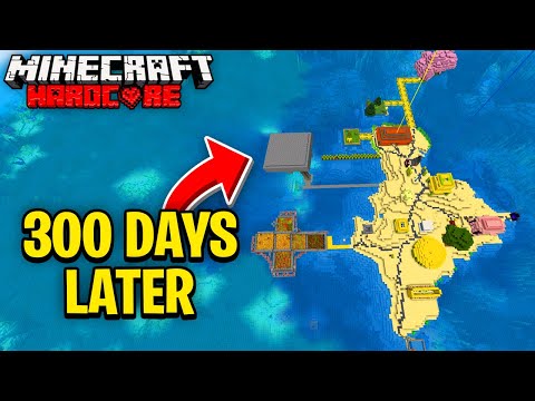 I Survived 300 Days on a SURVIVAL ISLAND in 1.20 Hardcore Minecraft