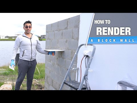 How to Render Exterior Block Wall | DIY Beginner's Guide - Start to Finish