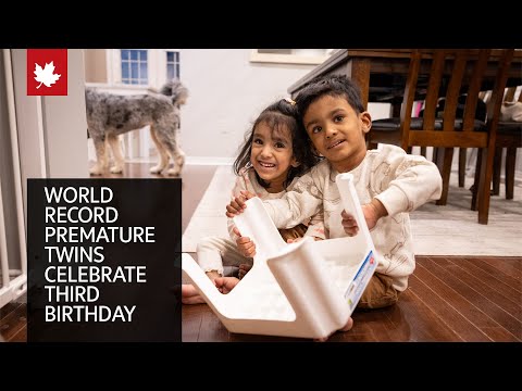 World record setting premature twins celebrate third birthday