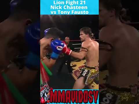Knocked Lion Fight 21 - Nick Chasteen vs Tony Fausto #shorts #muaythai #lionfight