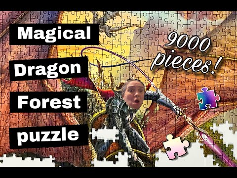 Building the 9000 PIECE Magical Dragon Forest puzzle - part 3