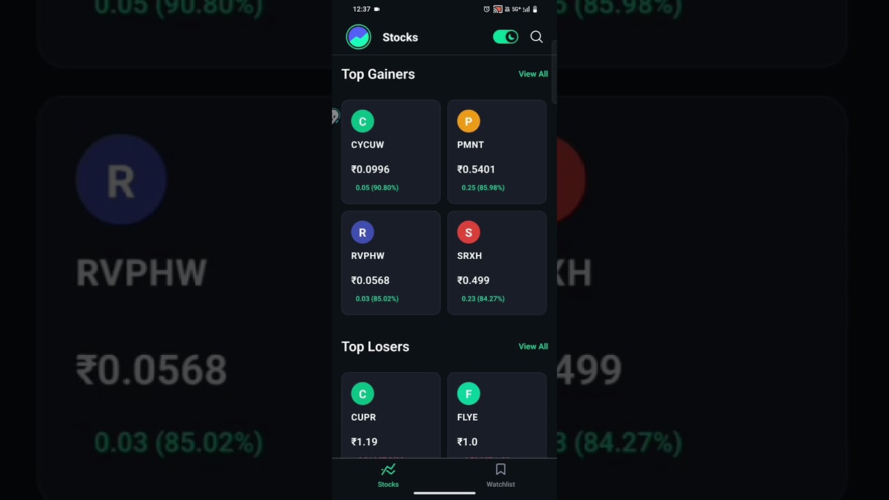 Stocks Broking App in React Native