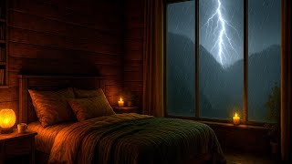 Rain & Thunder Sounds in a Cozy Cabin – 30 minutes of Relaxing ASMR for insomnia, Sleep & Focus