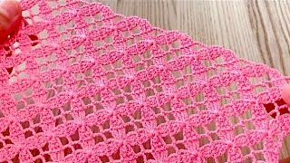 🌟 Stunning Crochet Pattern‼️ How to Make a Shawl, Blouse, or Runner for Beginners?