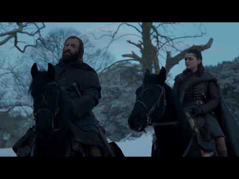 GoT 8x04 - Arya & the Hound leave Winterfell 1080p