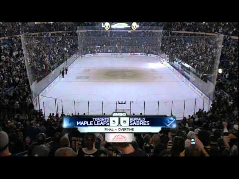 Derek Roy 2nd goal in OT. Toronto Maples Leafs vs Buffalo Sabres 4/3/12 NHL Hockey