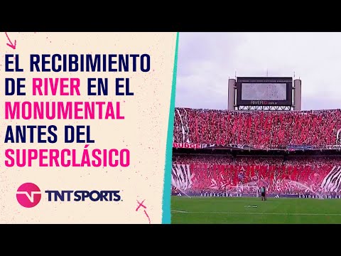 "¡IMPRESIONANTE! Un marco alucinante de River para recibir el Superclásico contra Boca" Barra: Los Borrachos del Tablón • Club: River Plate