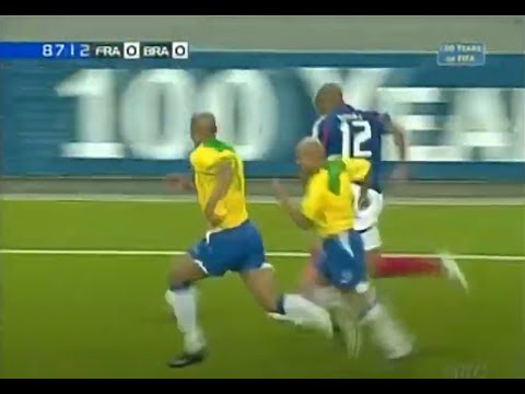 Thierry Henry crazy speed vs Roberto Carlos 2004