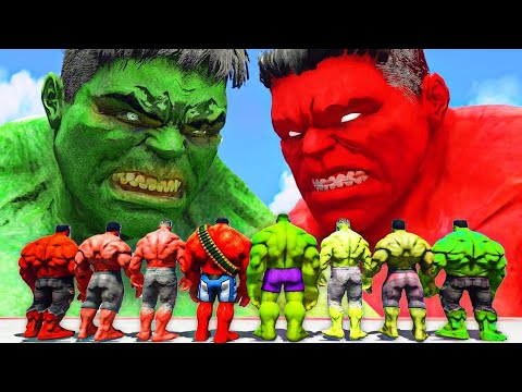 World War Hulk | Incredible Red Hulk Army vs Team Hulk Smash In GTA 5!