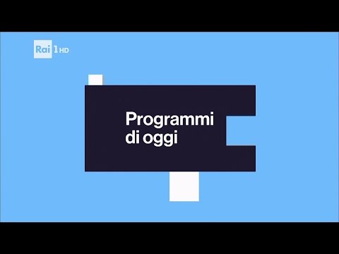 Rai 1 HD - Cartello "Programmi di oggi" 2016/2019