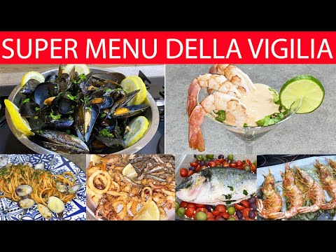 MENU DELLA VIGILIA DI NATALE E CAPODANNO DAL COCKTAIL DI GAMBERI ALLA FRITTURA DI PESCE