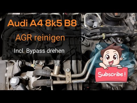 AGR reinigen Inc Drosselklappe Bypass Rohr Audi a4 8k5 B8 sowie Luftzufuhr reinigen Fehler P040100