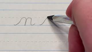 Lowercase n in cursive