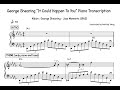 George Shearing "It Could Happen To You" Piano Transcription