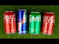 Satisfying Video ASMR Unboxing Coca Cola Sprite Red Bull Opening Soda Cans
