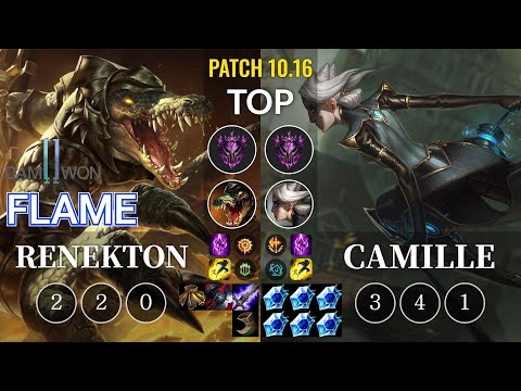 DWG Flame Renekton vs Camille Top - KR Patch 10.16