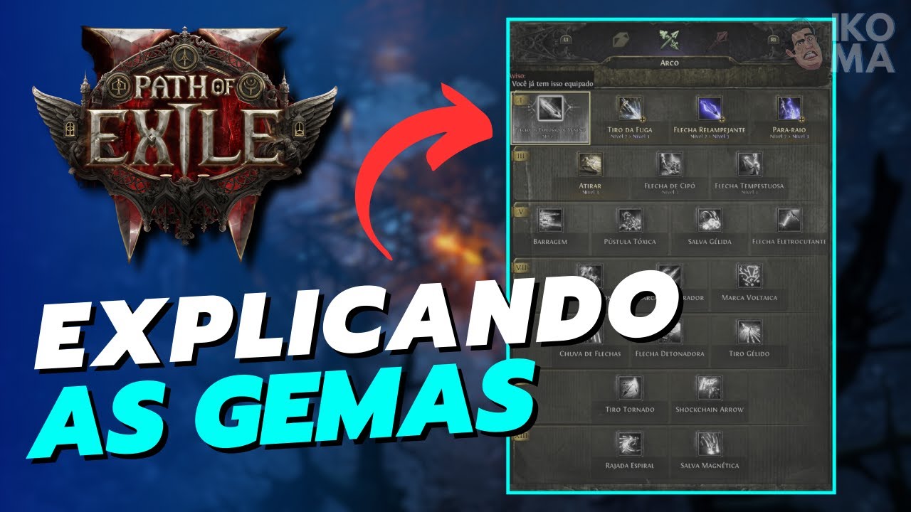 Como funciona GEMAS e HABILIDADES em PATH OF EXILE 2?