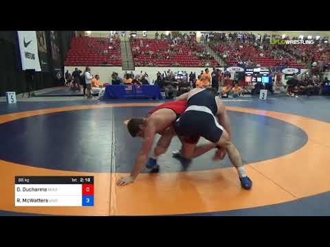 2018 Marine Corps US Open/Senior Men's Freestyle 86 Quarters - Dominic Ducharme (Road) Vs. Ryan Mc