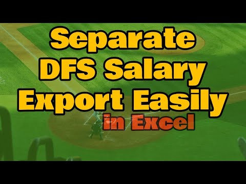 Separate Draftkings Salary Export by Position for Daily Fantasy Spreadsheet in Excel